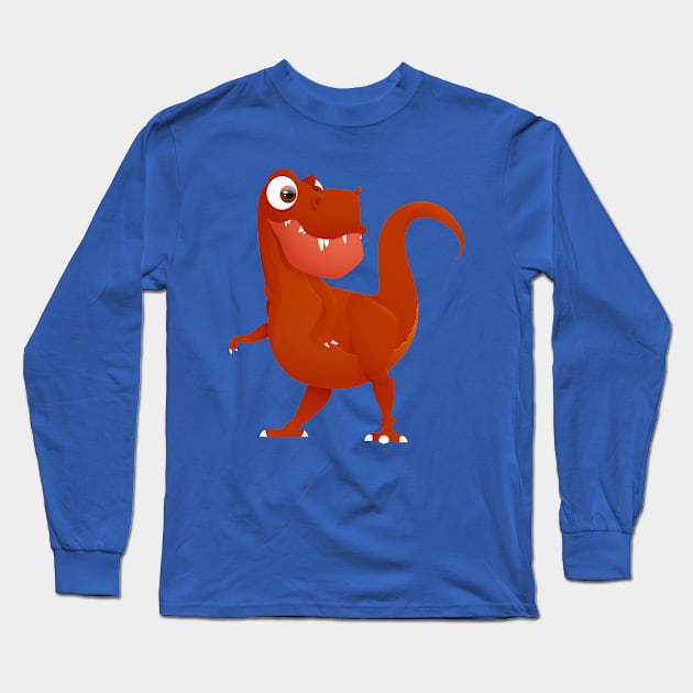 T rex Long Sleeve T-Shirt by Mako Design 